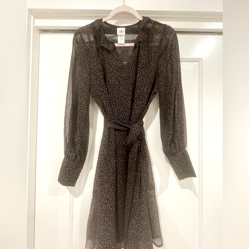 Cabi - Black Dress - sheer long sleeve
